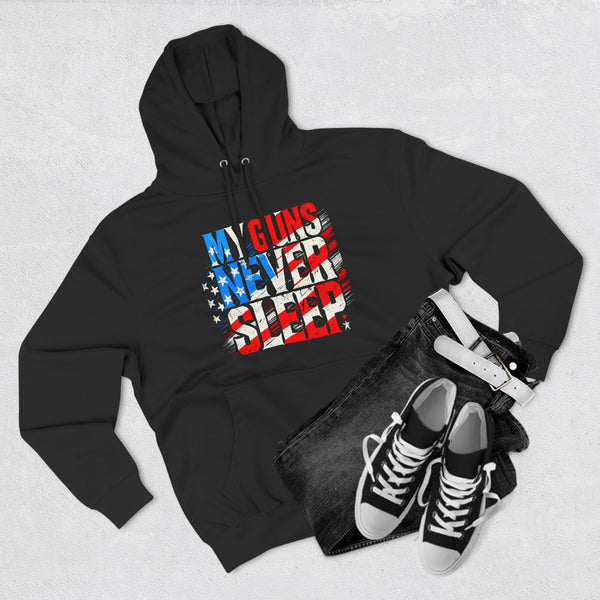 Guns Never Sleep | Three-Panel Fleece Hoodie