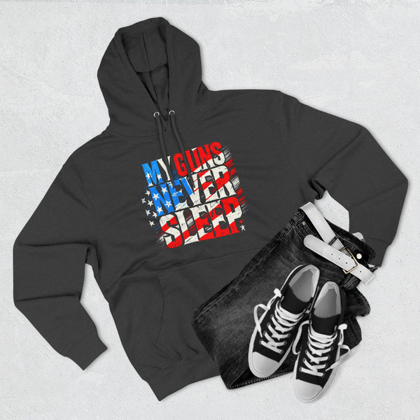 Guns Never Sleep | Three-Panel Fleece Hoodie