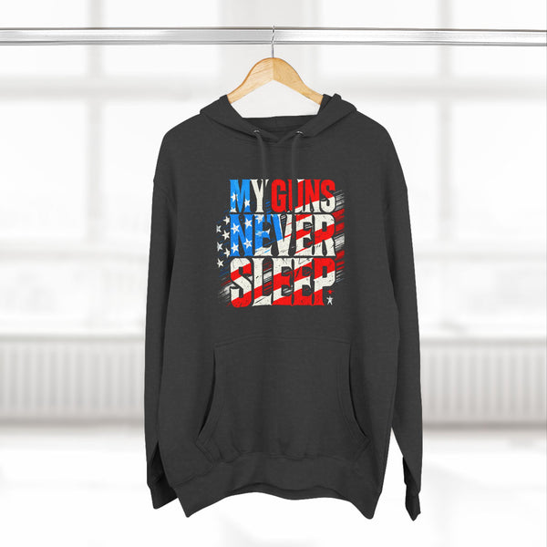 Guns Never Sleep | Three-Panel Fleece Hoodie